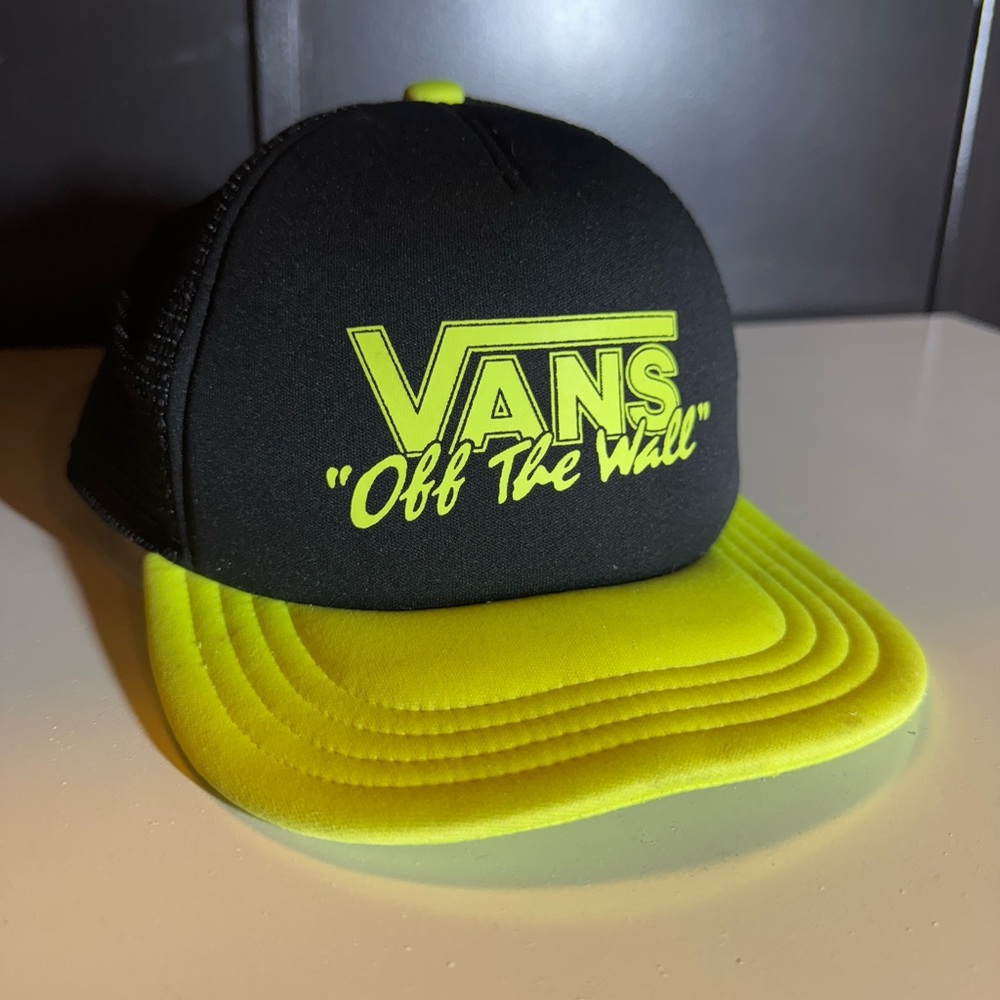 COPY - Vans Black and Neon Yellow Trucker Hat